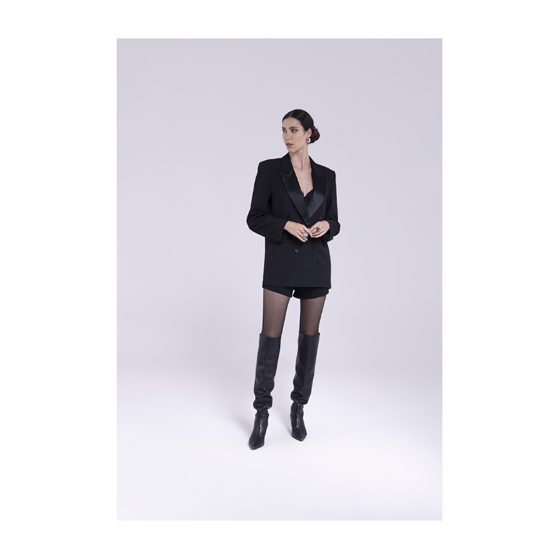 Blazer con bavero in raso "AN-AIM"