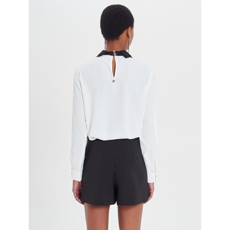 Blusa bicolor con fiocco "RINASCIMENTO"