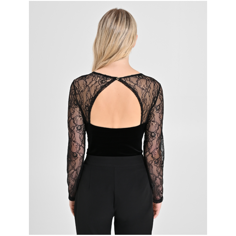 Body in pizzo e velluto "RINASCIMENTO"