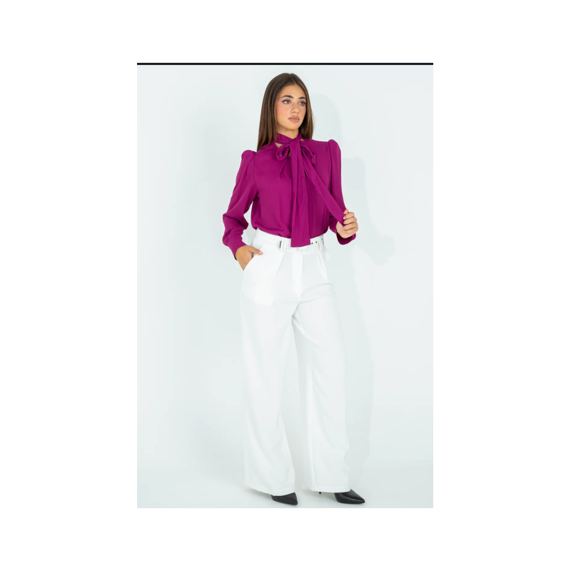 Camicia con fusciacca da annodare "PINK MOOD"