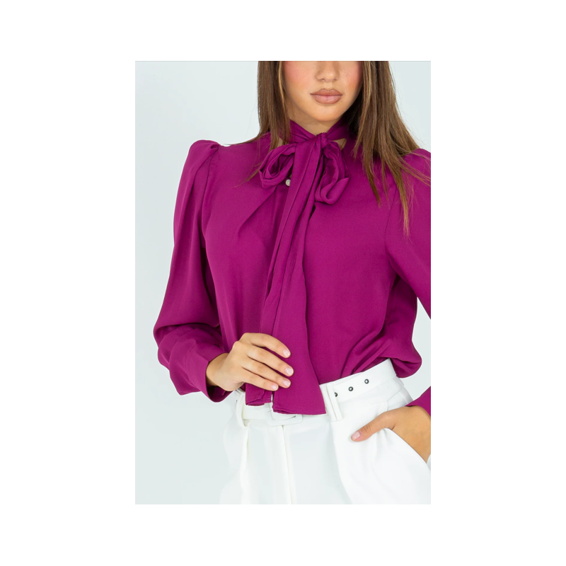 Camicia con fusciacca da annodare "PINK MOOD"