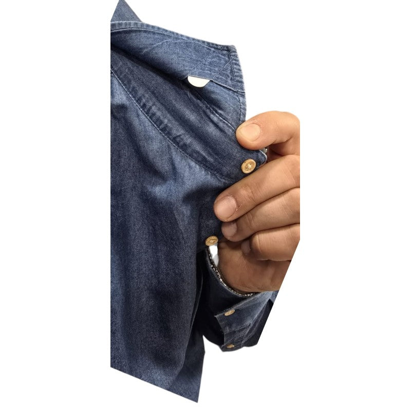 Camicia Jeans "NAVIGARE" Collo Francese
