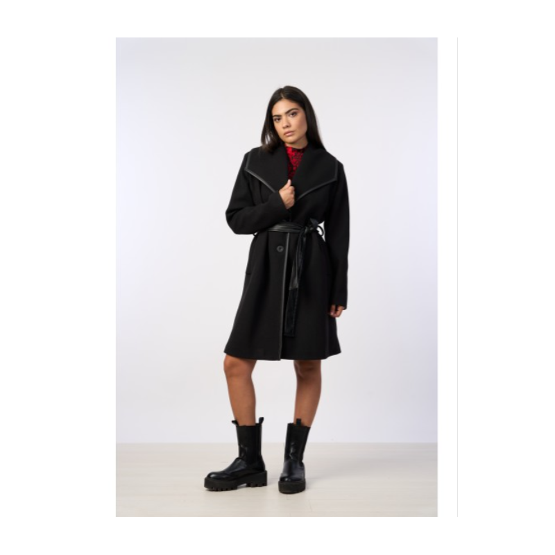 Cappotto bordo ecopelle "PHARD"