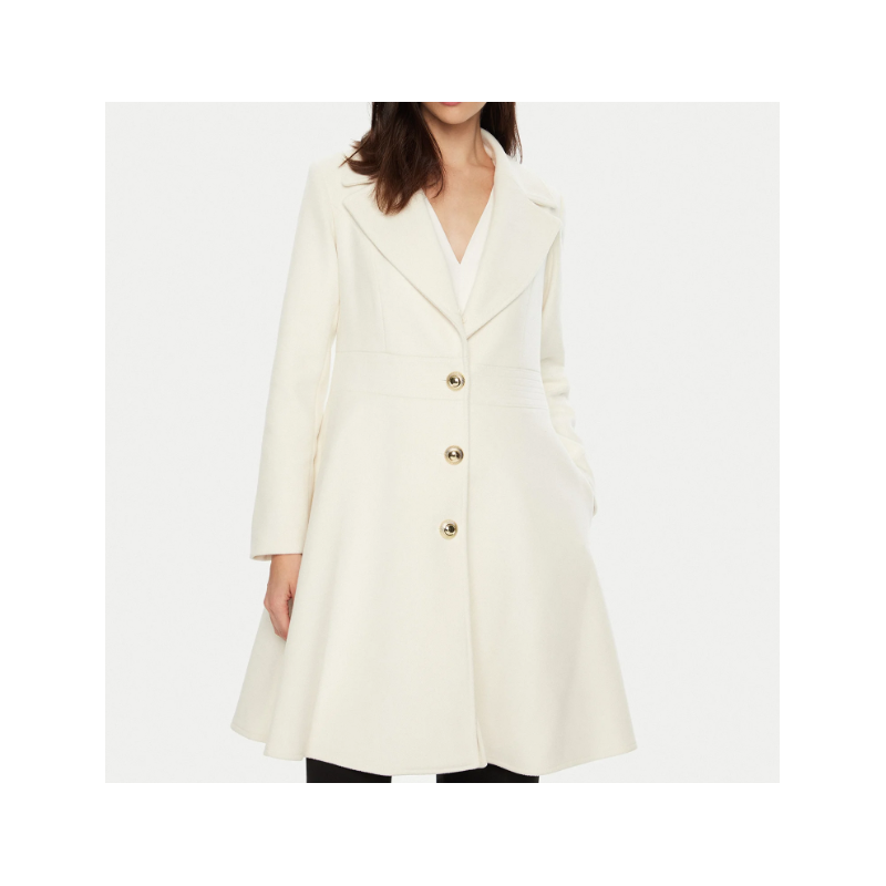 Cappotto con collo in eco-pelliccia "RINASCIMENTO"