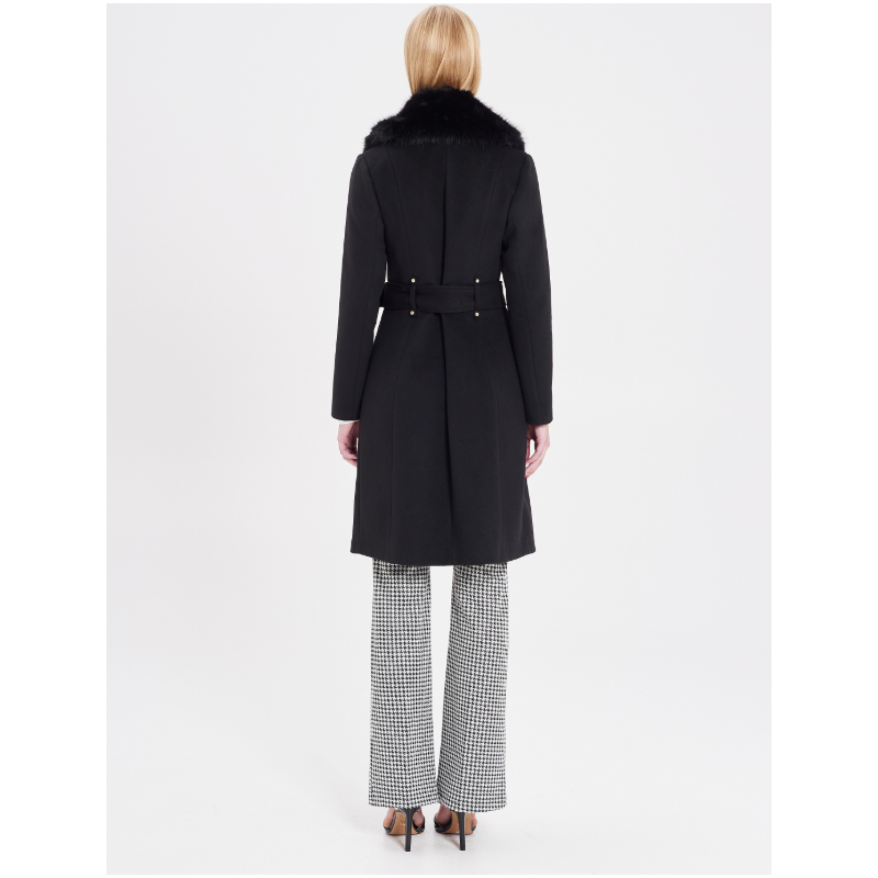 Cappotto CURVY collo pelliccia "RINASCIMENTO"
