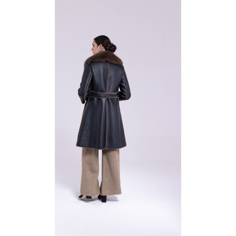 Cappotto doppiopetto pelliccia "AN-AIM"