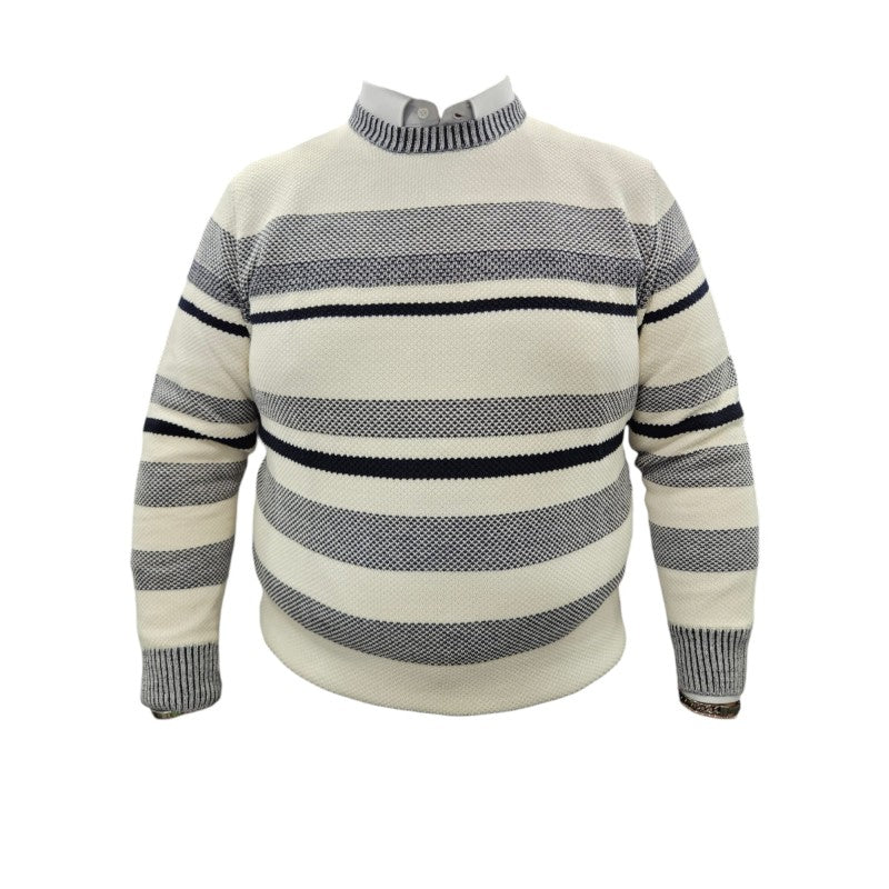 Maglione girocollo fasciato "RE del MARE"