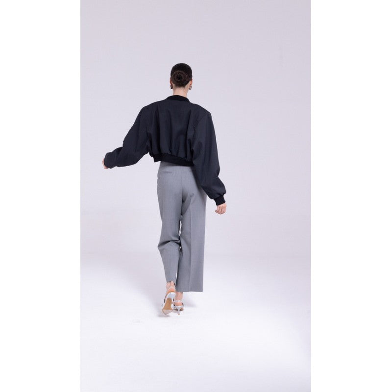 Pantalone a palazzo con pence "AN-AIM"