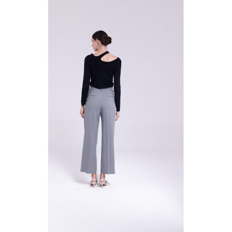 Pantalone a palazzo con pence "AN-AIM"