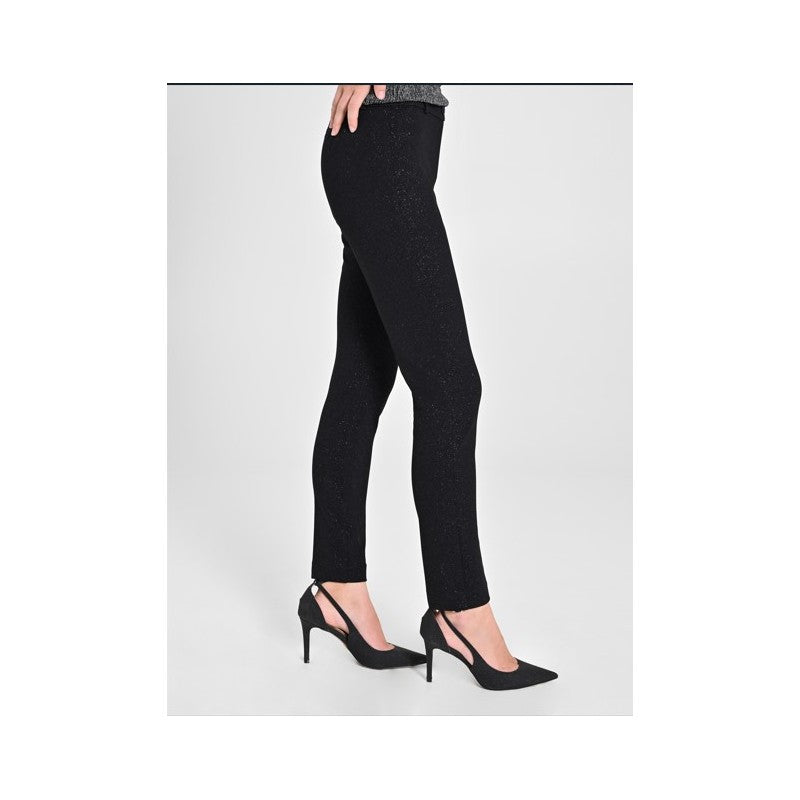 Pantalone chino glitterato nero "RINASCIMENTO"