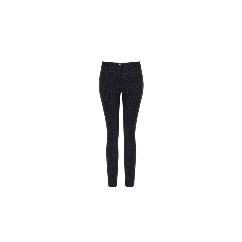 Pantalone chino glitterato nero "RINASCIMENTO"