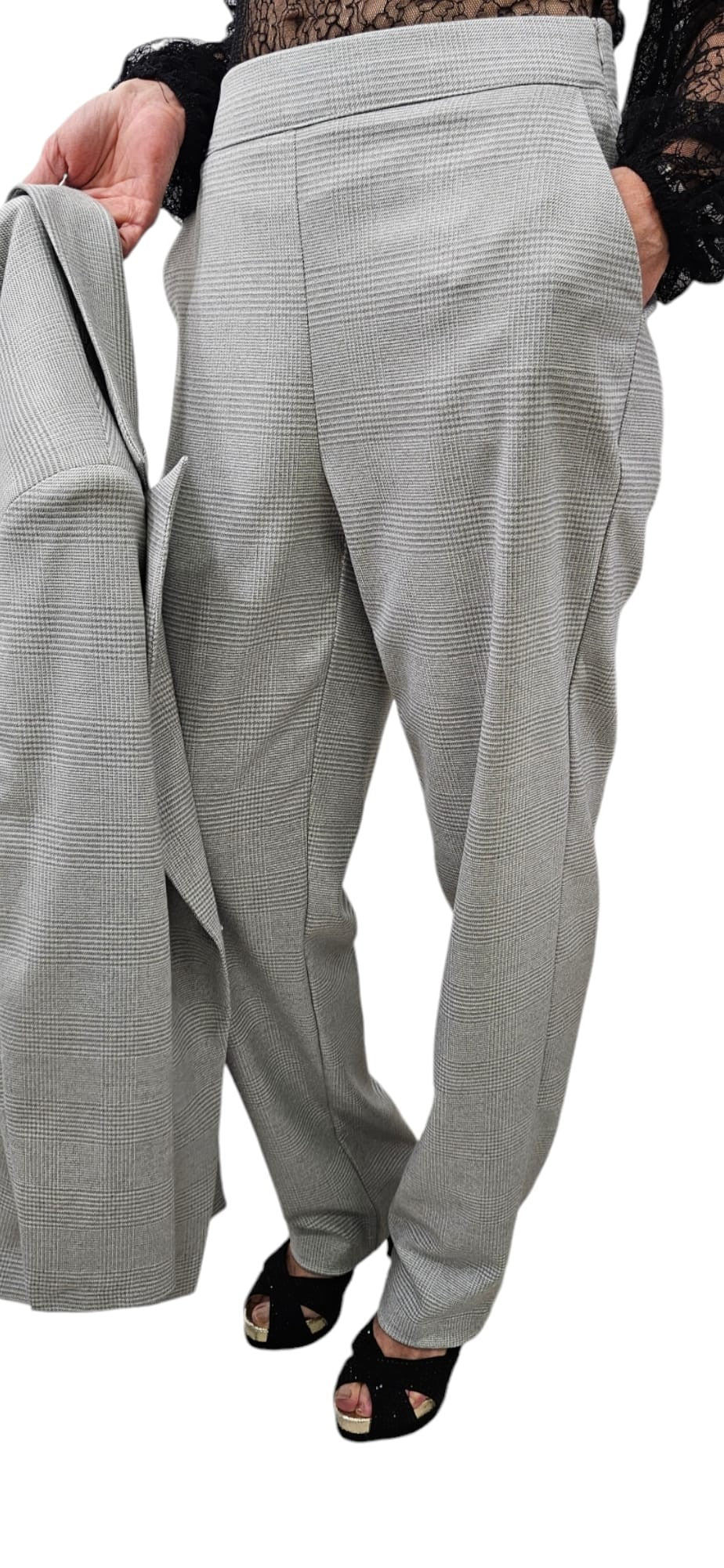 Pantalone P. di Galles con tasche "PINK MOOD"