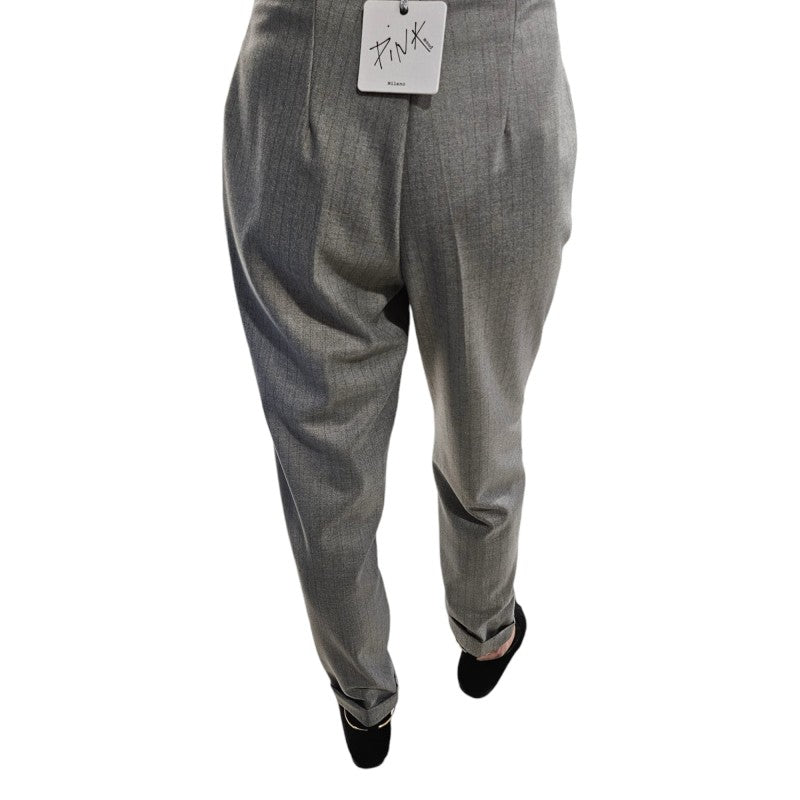 Pantalone gessato capri "PINK MOOD"