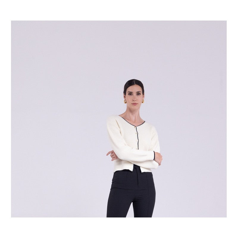 Pantalone zampa vita alta "AN-AIM"