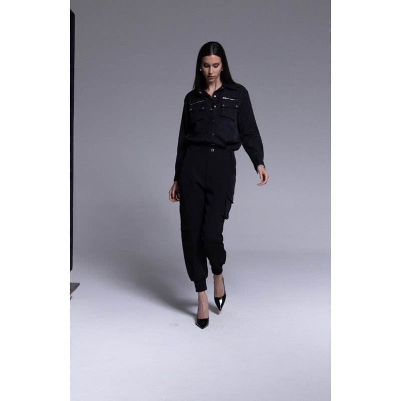Tuta cargo con camicione e pantalone con tasche multiple "AN-AIM"
