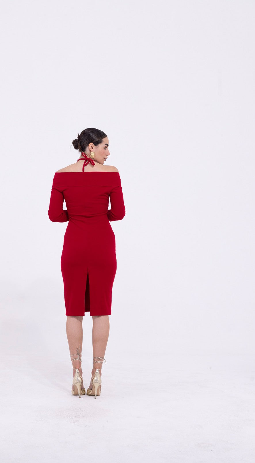 Abitino rosso spalla fredda "AN-AIM"