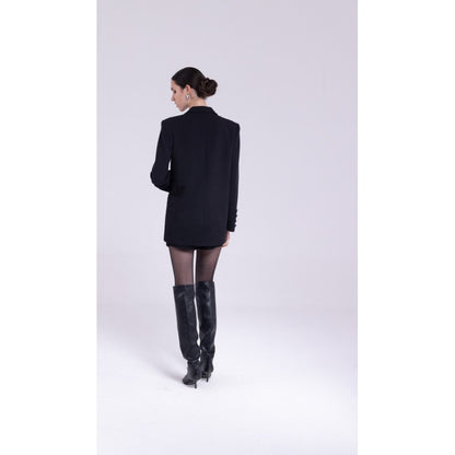 Blazer con bavero in raso "AN-AIM"