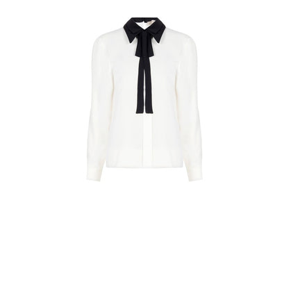 Blusa bicolor con fiocco "RINASCIMENTO"