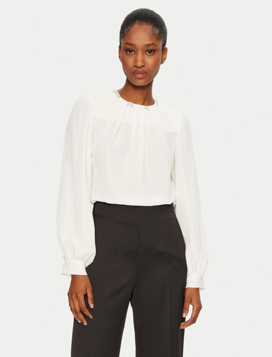 Blusa curvy con perle "RINASCIMENTO"