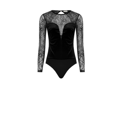 Body  in pizzo e velluto "RINASCIMENTO"