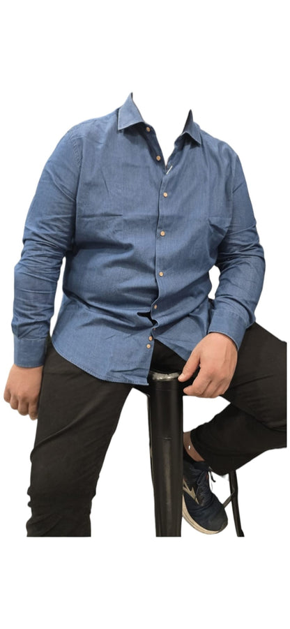 Camicia Jeans "NAVIGARE"  Collo Francese