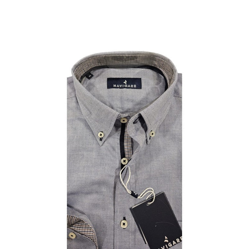Camicia nido d'api botton down "NAVIGARE"