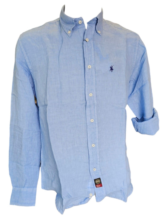 Camicia in puro lino, botton down TIPO'S