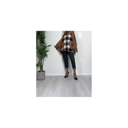 Cappotto con cappuccio e frange CELLOFUN