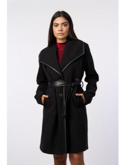 Cappotto bordo ecopelle "PHARD"