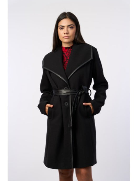 Cappotto bordo ecopelle "PHARD"