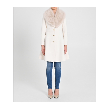 Cappotto con collo in  eco-pelliccia "RINASCIMENTO"