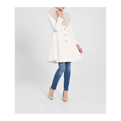 Cappotto con collo in  eco-pelliccia "RINASCIMENTO"
