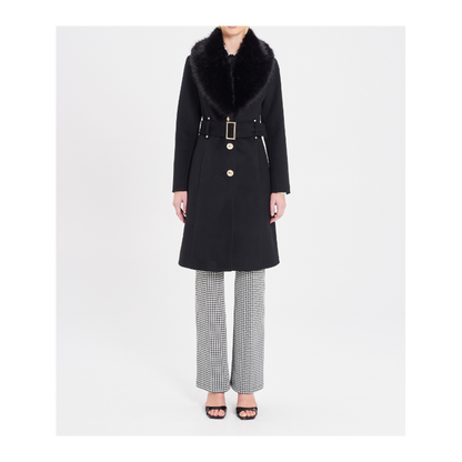 Cappotto CURVY collo pelliccia "RINASCIMENTO"