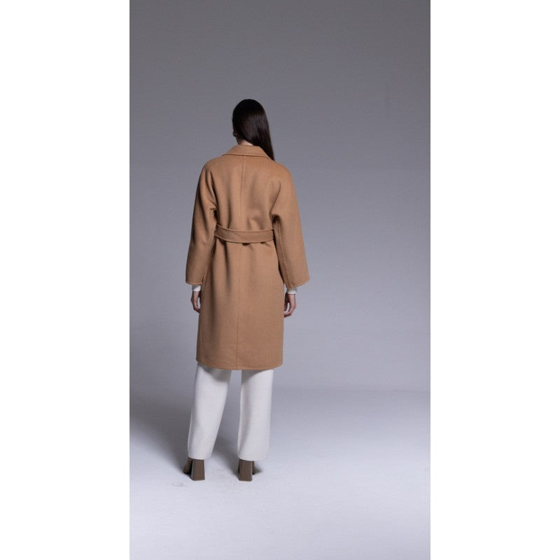 Cappotto Lungo Doppiopetto Oversize in Lana 100% "AN-AIM"