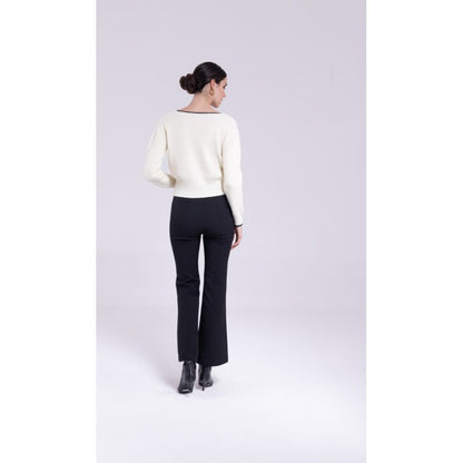 Cardigan bordo a contrasto "AN-AIM"