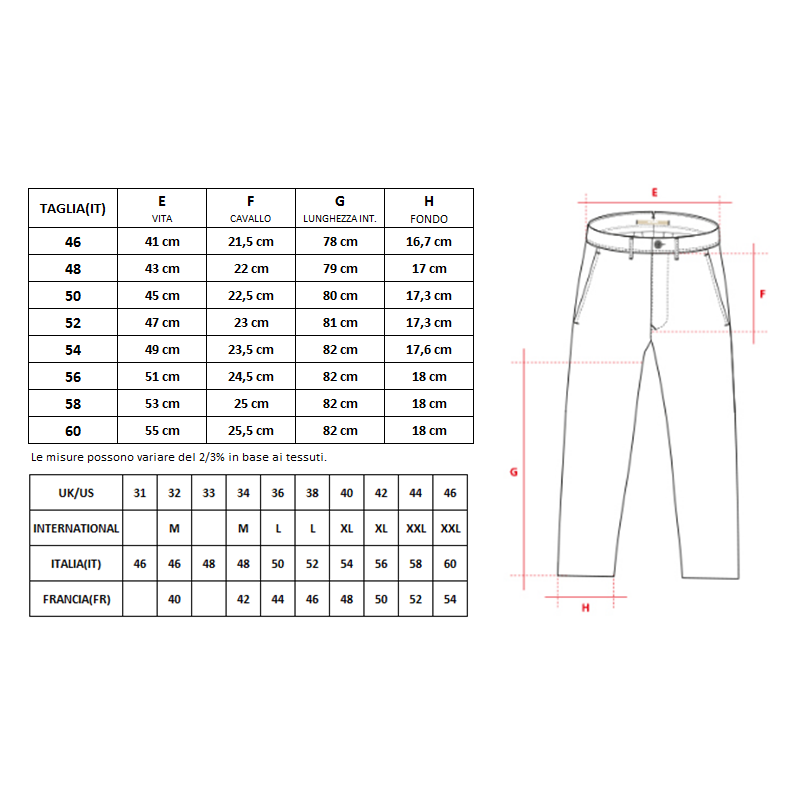 CHINO microfantasia CF Italia NY-23