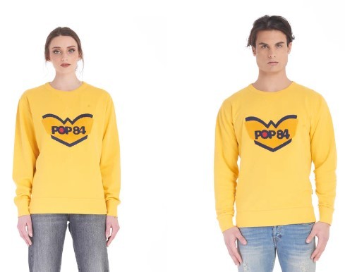 Felpa girocollo big logo "POP84"