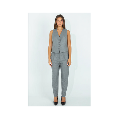 Gilet gessato a taglio maschile "PINK mood Milano"