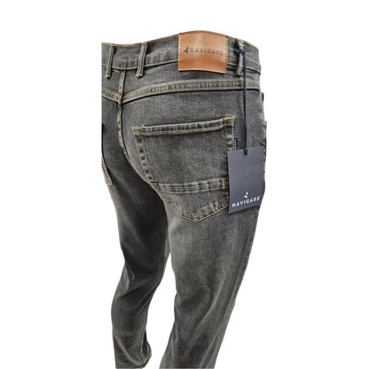 Jeans Confort Fit Lavaggio Nero con effetto usurato "NAVIGARE"