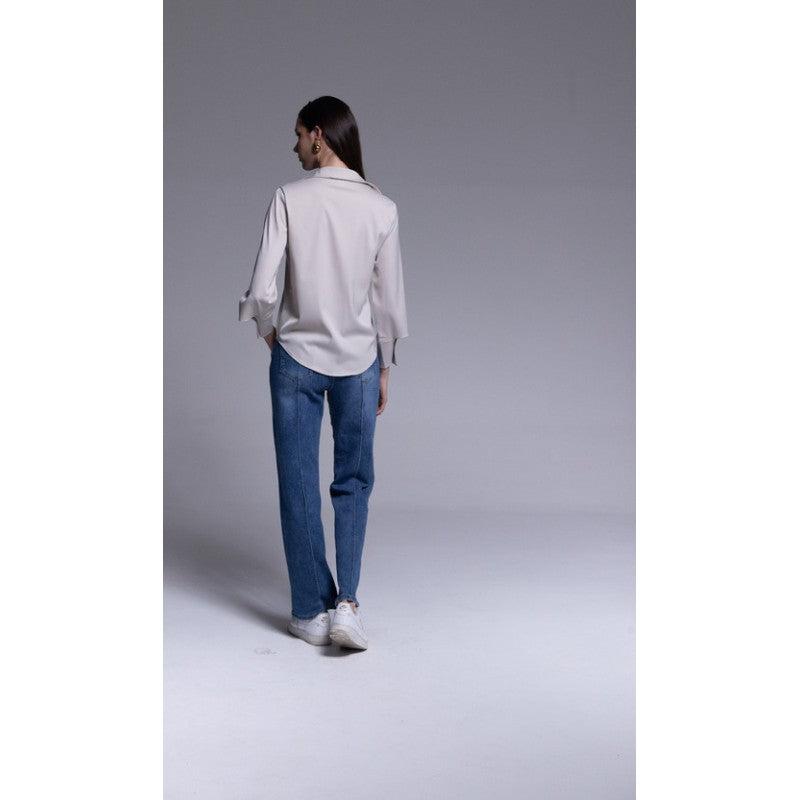 Jeans a palazzo con nervo "AN-AIM"