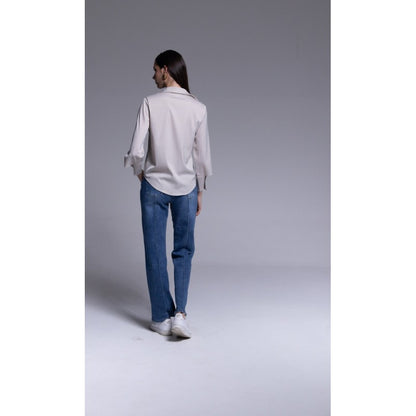 Jeans a palazzo con nervo "AN-AIM"