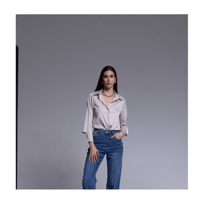 Jeans a palazzo con nervo "AN-AIM"