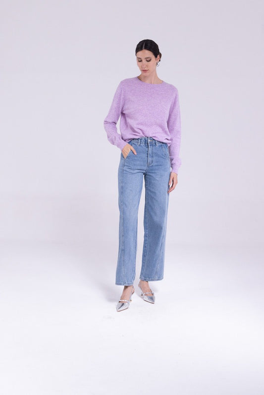 Jeans palazzo taglio sul davanti "ANAIM"