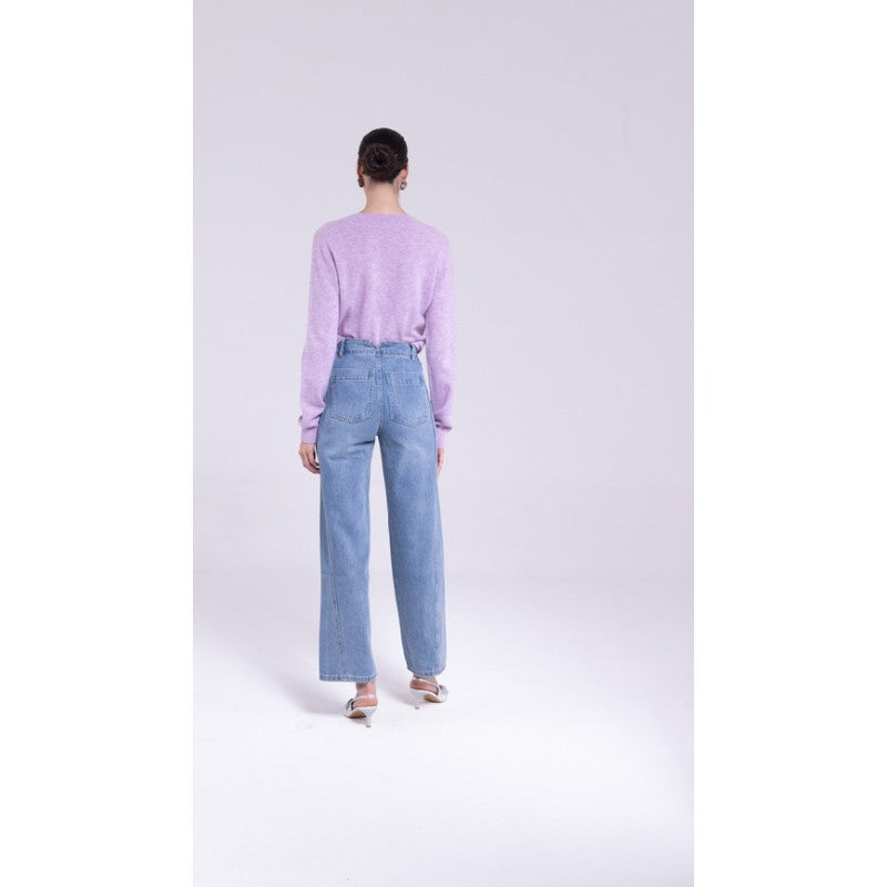 Jeans palazzo taglio sul davanti "ANAIM"