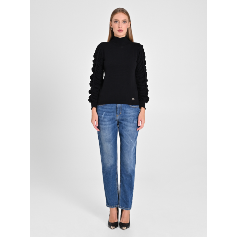 Lupetto con maniche drappeggiate "RINASCIMENTO"