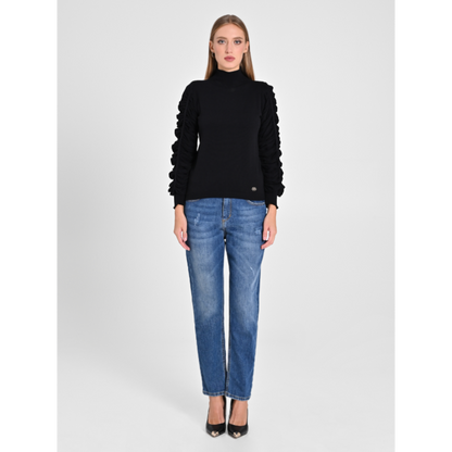 Lupetto con maniche drappeggiate "RINASCIMENTO"