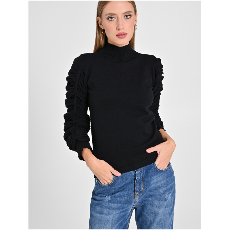 Lupetto con maniche drappeggiate "RINASCIMENTO"