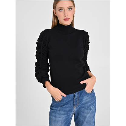 Lupetto con maniche drappeggiate "RINASCIMENTO"