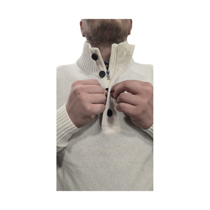 Lupetto con zip e bottoni "NAVIGARE"