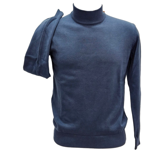 Maglioncino lupetto blu luce